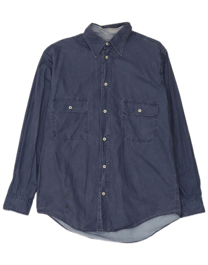 Murphy & Nye Herrenhemd aus mittelblauer Baumwolle