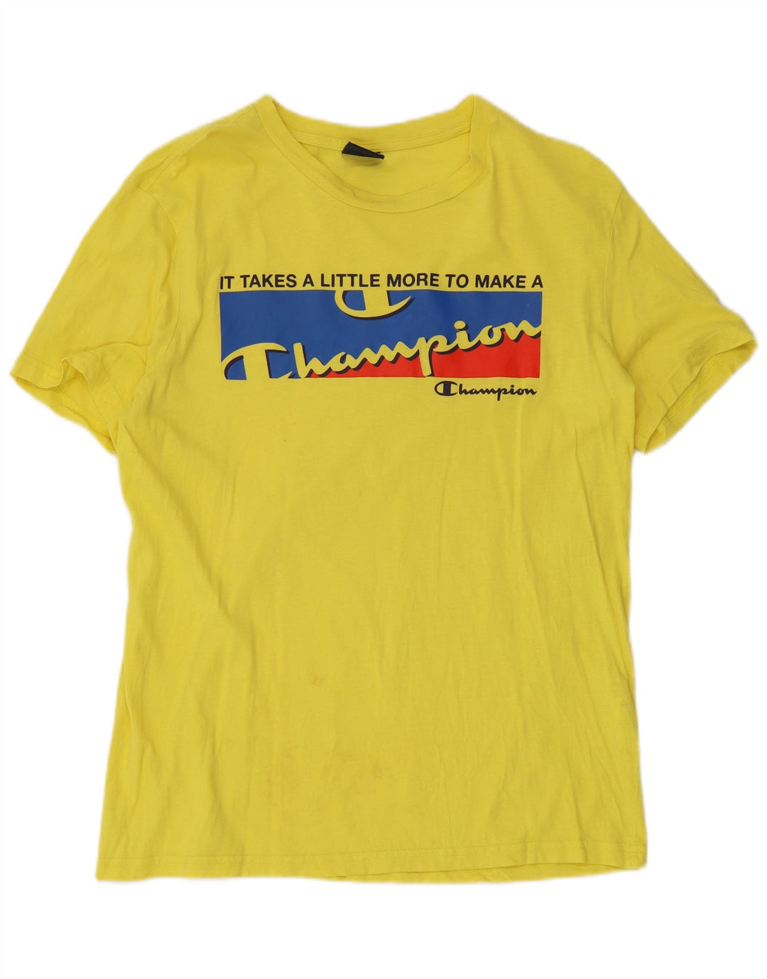 Champion Herren-T-Shirt mit Grafik, mittelgelbe Baumwolle