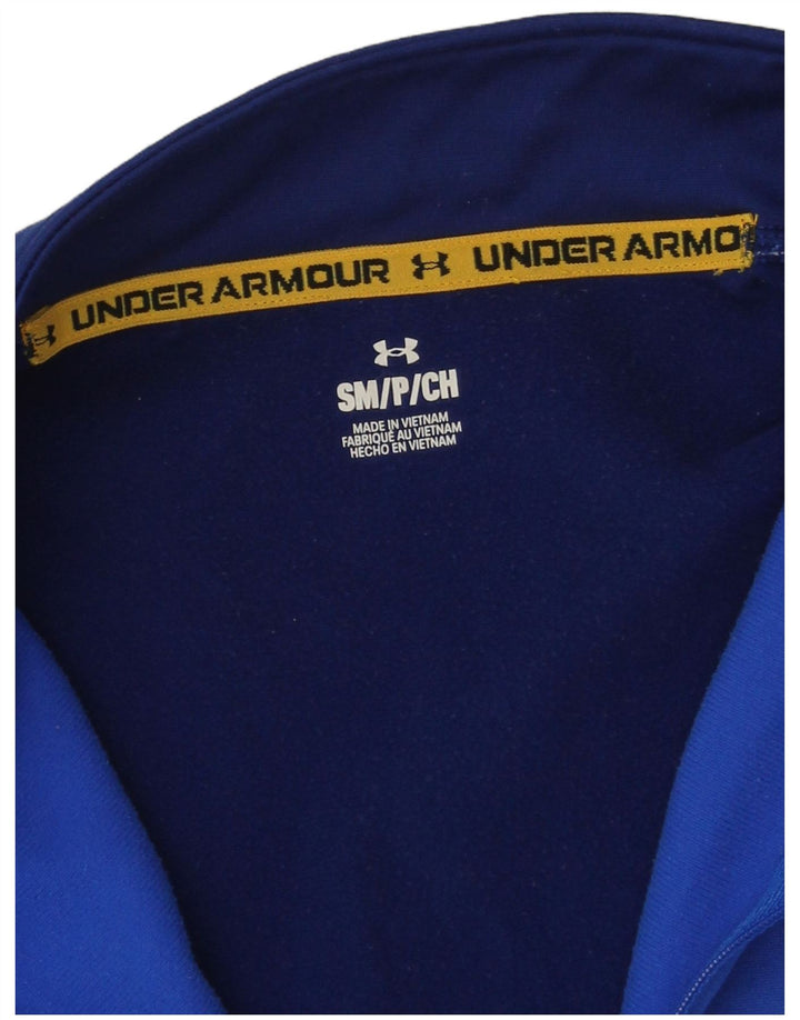Under Armour Herren-Oberteil mit Reißverschluss, langärmlig, klein, Marineblau, Farbblock