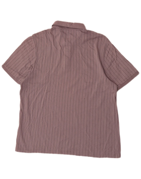 Ted Baker Mens Polo Shirt Size 5 XL Pink Striped Cotton