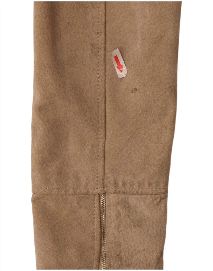 Privilegi Damen Wildlederjacke IT 42 Medium Beige Leder