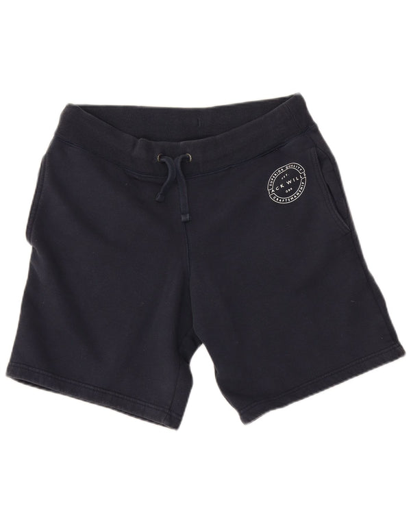 Jack Wills Herren-Sportshorts aus mittelblauer Baumwolle in Marineblau