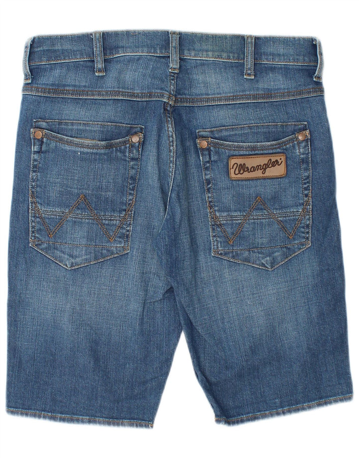 Wrangler Herren-Crank-Denim-Shorts, W31, mittelblaue Baumwolle