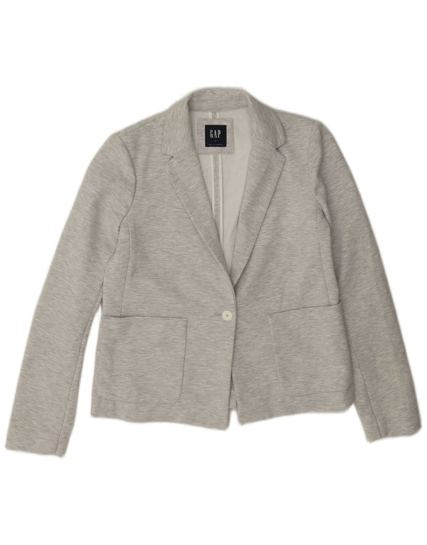 Gap Damen-Blazerjacke mit 1 Knopf, US 6, mittelgraues Polyester