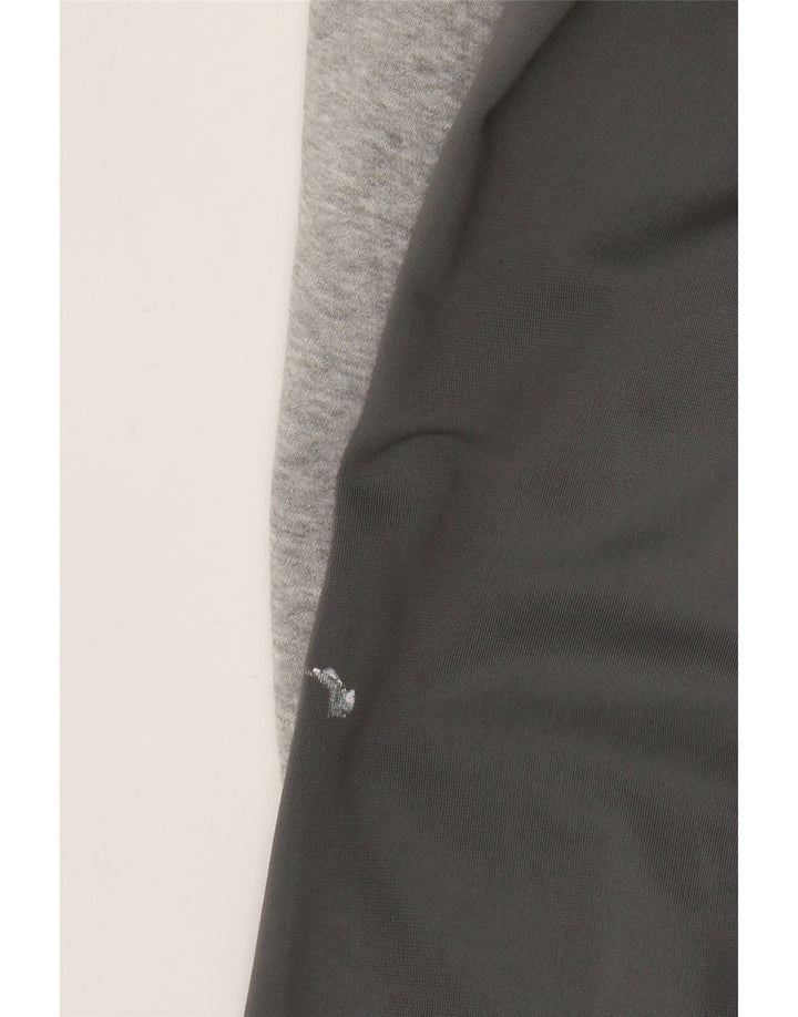 Nike Herren Grafik-Sweatshirt-Pullover aus mittelgrauer Colourblock-Baumwolle