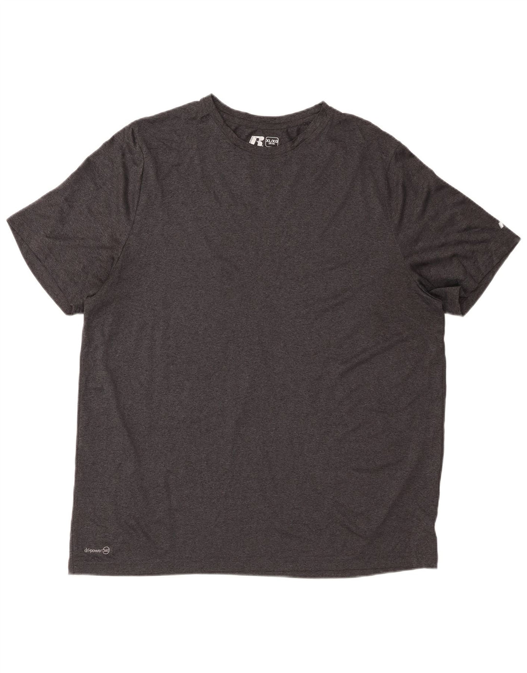 RUSSELL ATHLETIC Herren Dri-Power T-Shirt Top UK 46/48 XL Grau Polyester