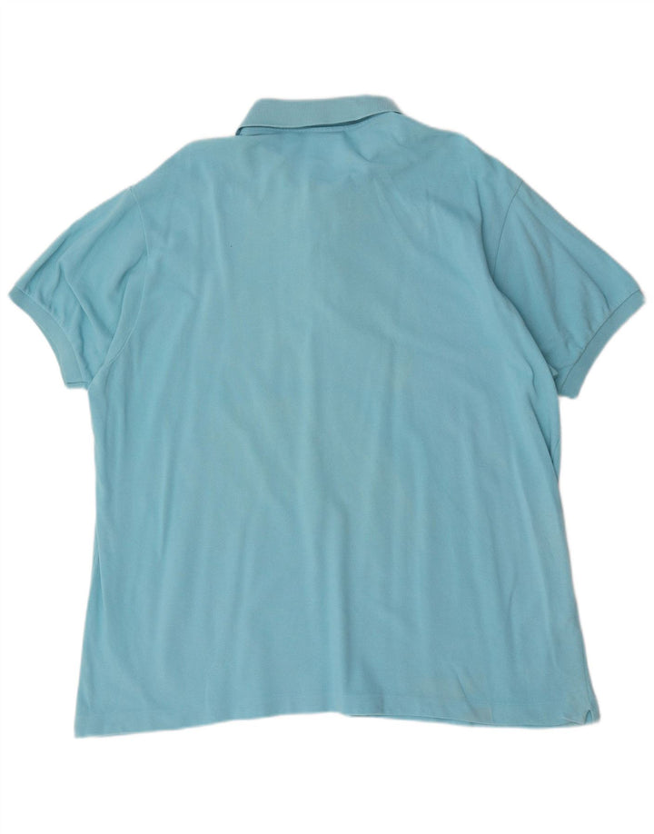 Lacoste Herren Poloshirt Größe 8 3XL Blaue Baumwolle