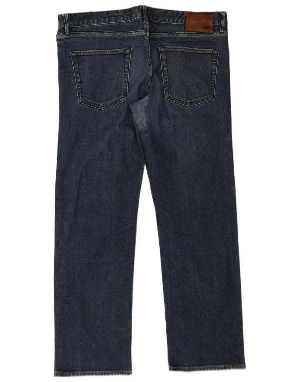Hugo Boss Damen Straight Jeans W38 L32 Blaue Baumwolle