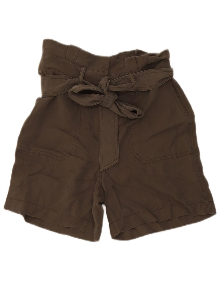 Boden Womens Casual Shorts UK 8 Small W30 Khaki Lyocell