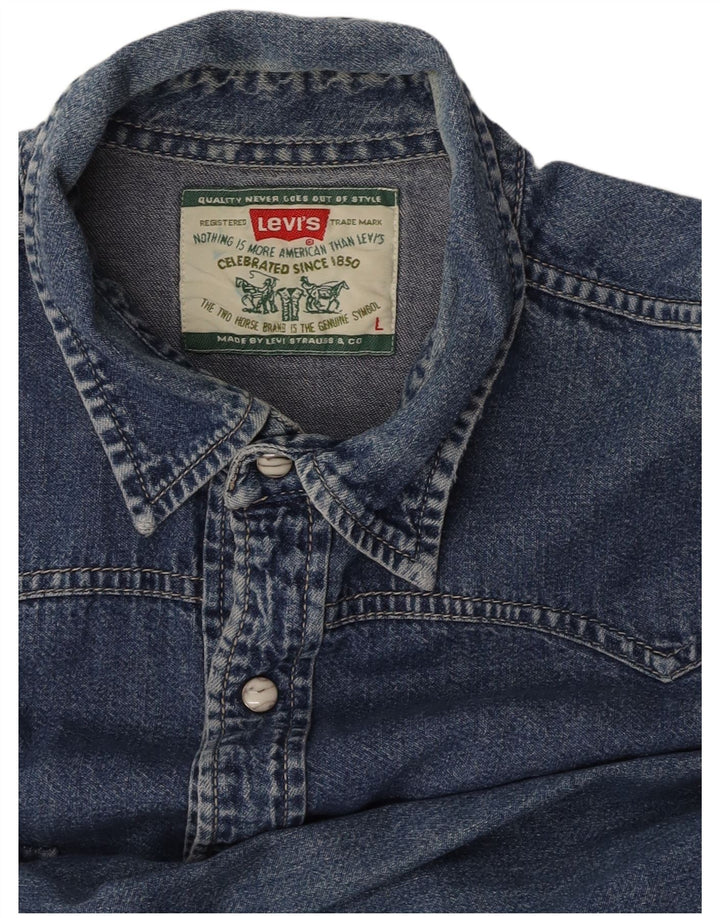 LEVI'S Herren-Jeanshemd, Größe L, Blau