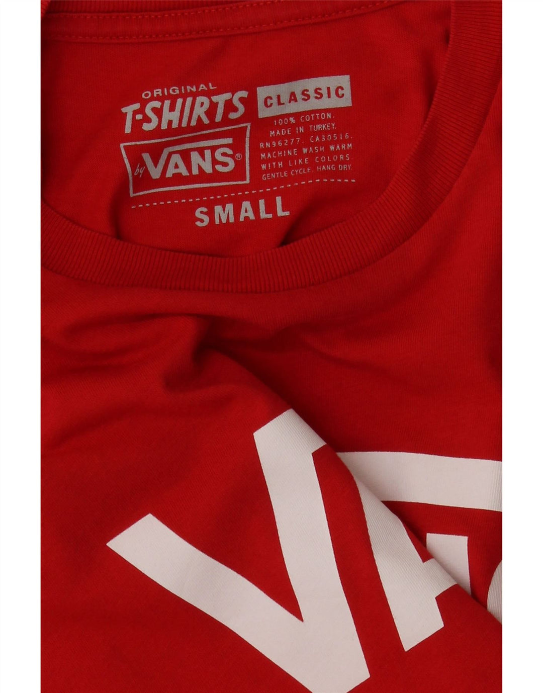 VANS Mens Graphic T-Shirt Top Small Red Cotton Classic Vintage Vans and Second-Hand Vans from Messina Hembry 