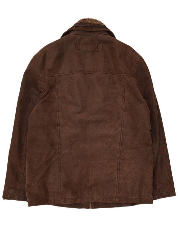 State of Art Herren Lederjacke UK 40 Large Braun