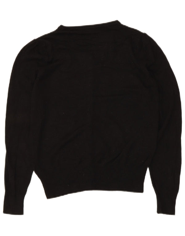 Zara Damen-Cardigan-Pullover UK 8 Small Schwarze Viskose
