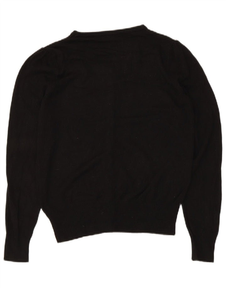 Zara Damen-Cardigan-Pullover UK 8 Small Schwarze Viskose