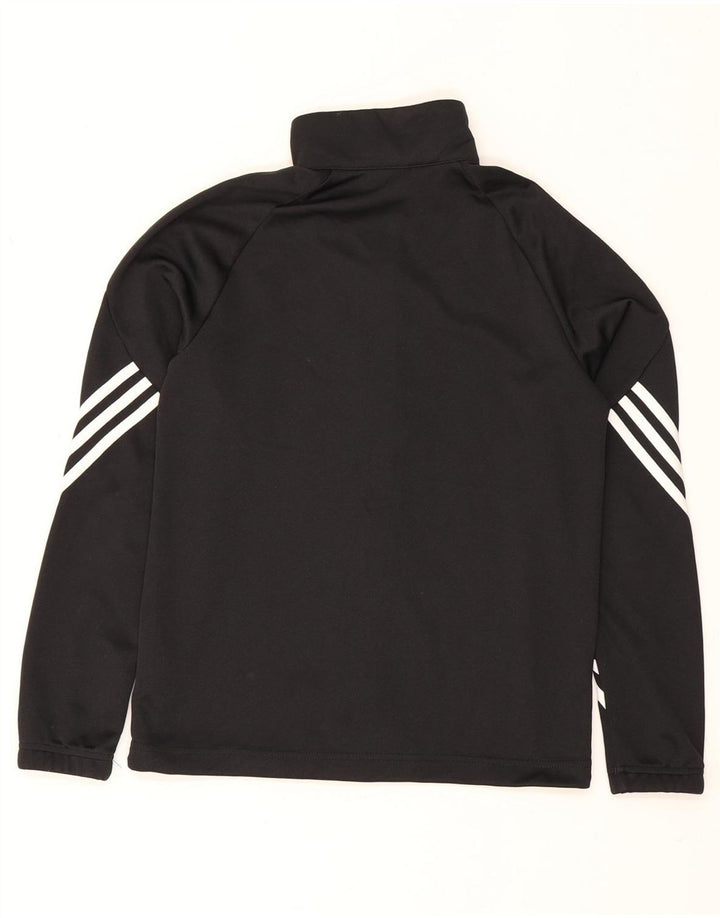 Adidas Jungen Climalite Trainingsanzug Top Jacke 11-12 Jahre Schwarz Polyester