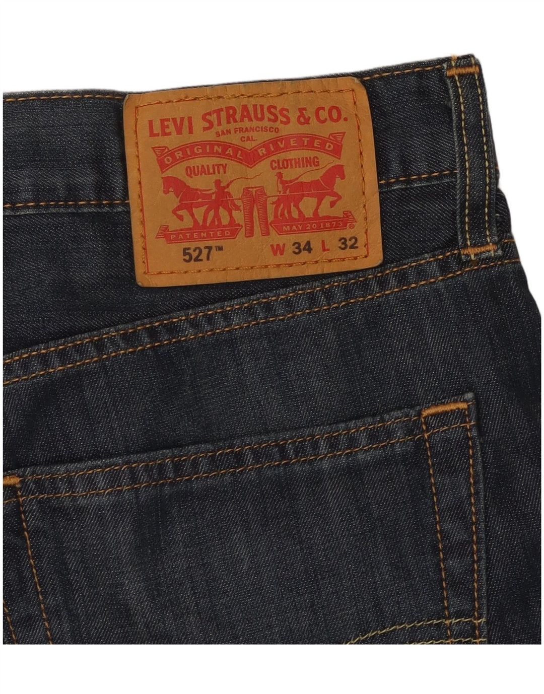 LEVI'S Herren 527 Bootcut Jeans W34 L32 Blaue Baumwolle