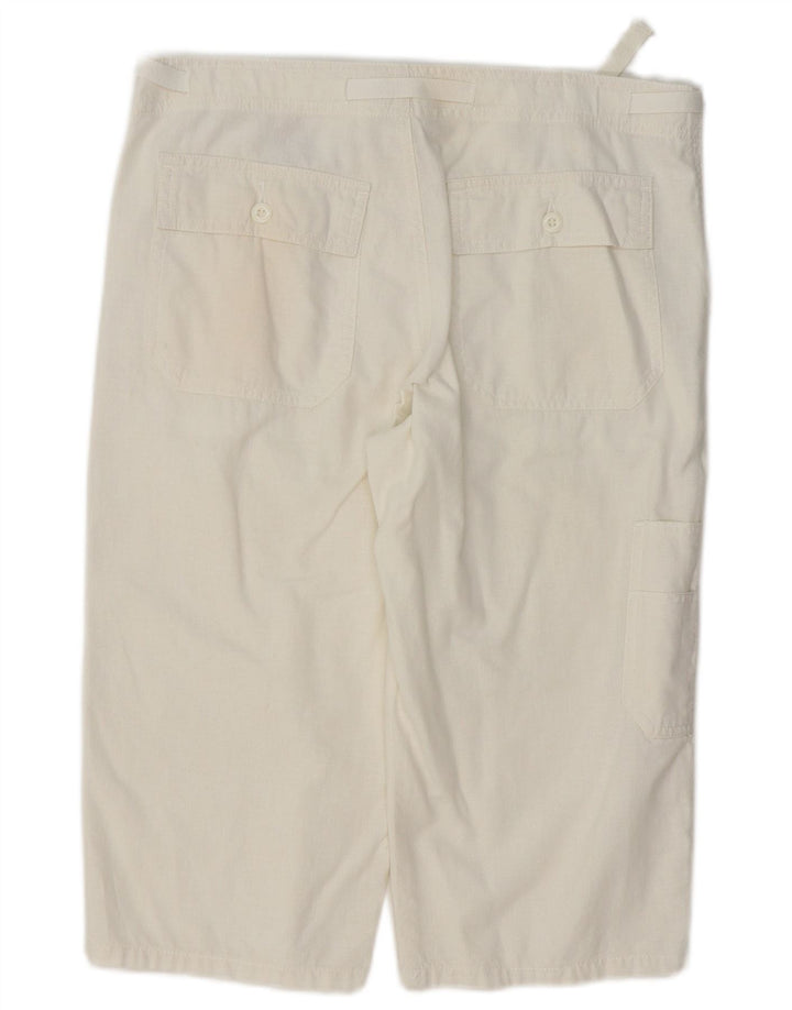 STS Damen Bermudashorts IT 46 Large W32 Weißes Leinen