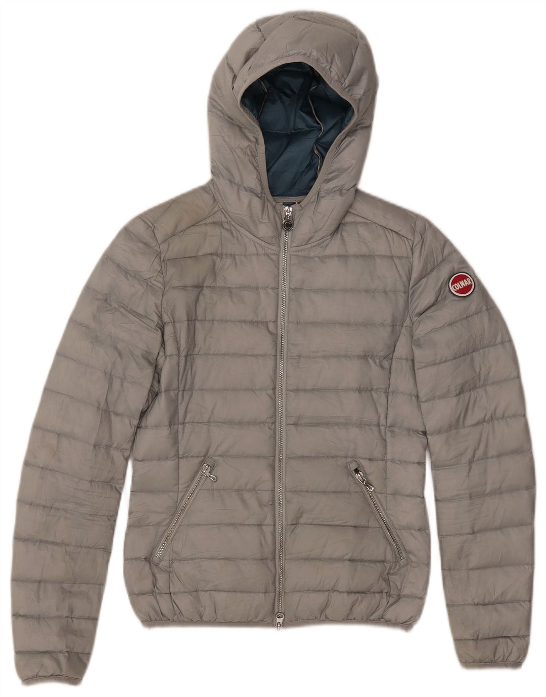 Colmar Damen Wattierte Jacke mit Kapuze IT 38 2XS Grau