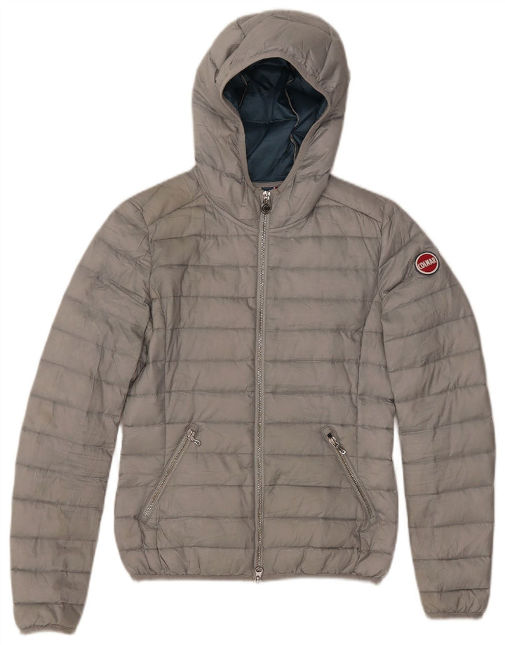 Colmar Damen Wattierte Jacke mit Kapuze IT 38 2XS Grau