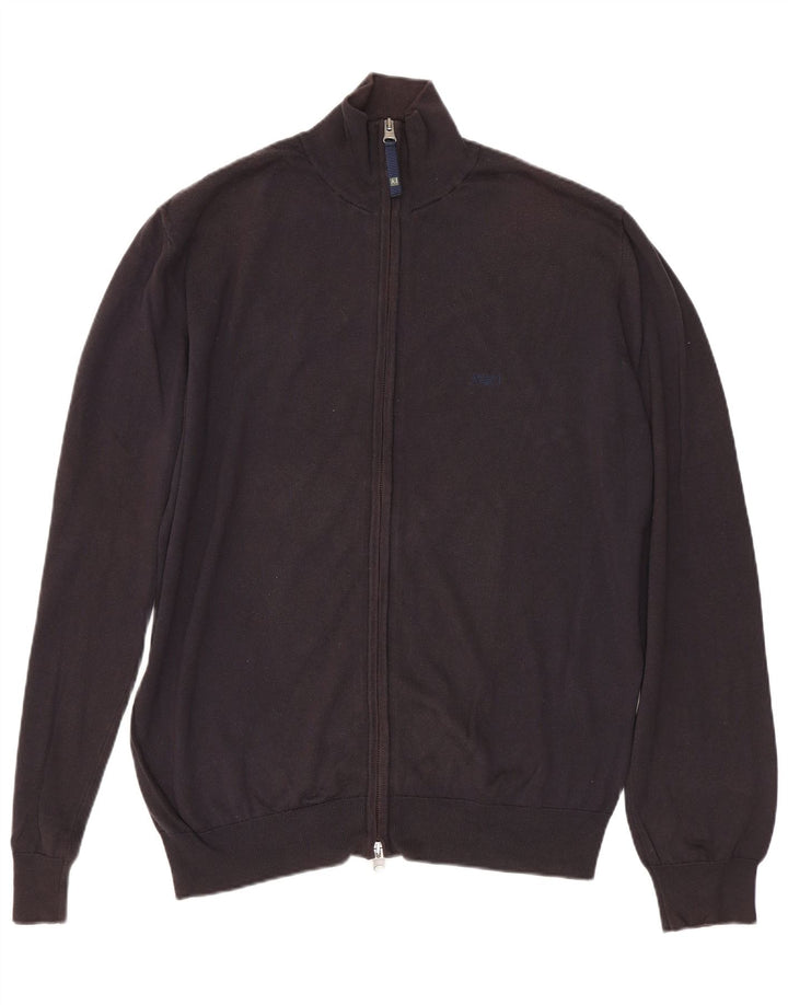 ARMANI JEANS Herren-Strickjacke aus mittelblauer Baumwolle