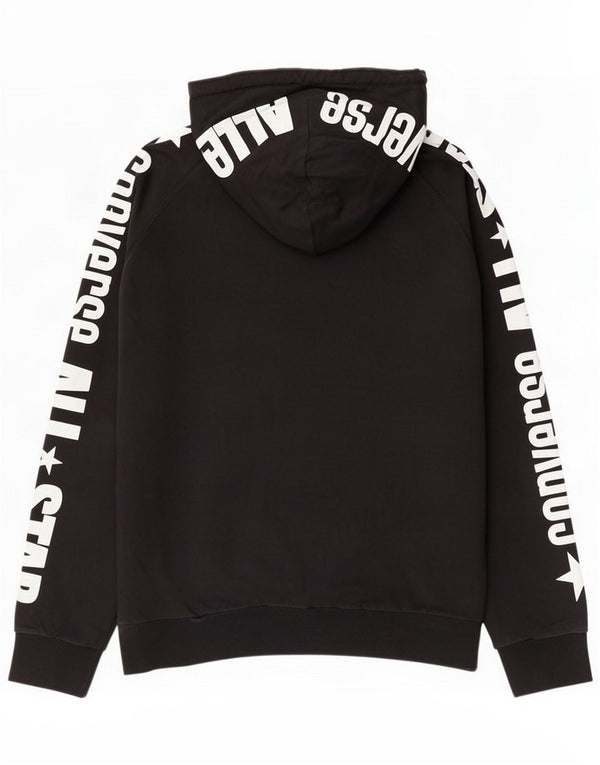 Converse Mens Graphic Hoodie Jumper Large Black Cotton