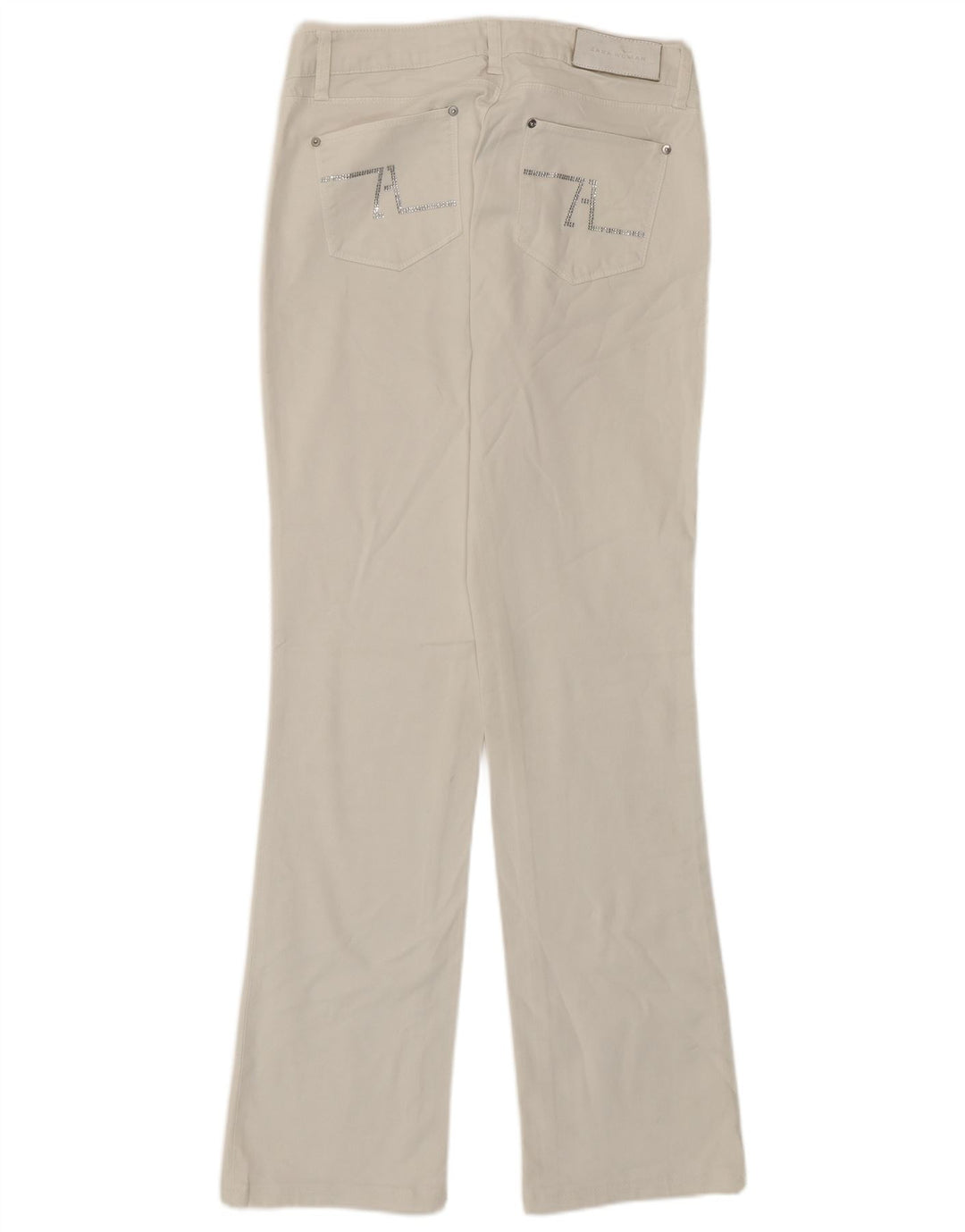 Zara Damen Straight Jeans EU 40 Medium W30 L30 Weiße Baumwolle