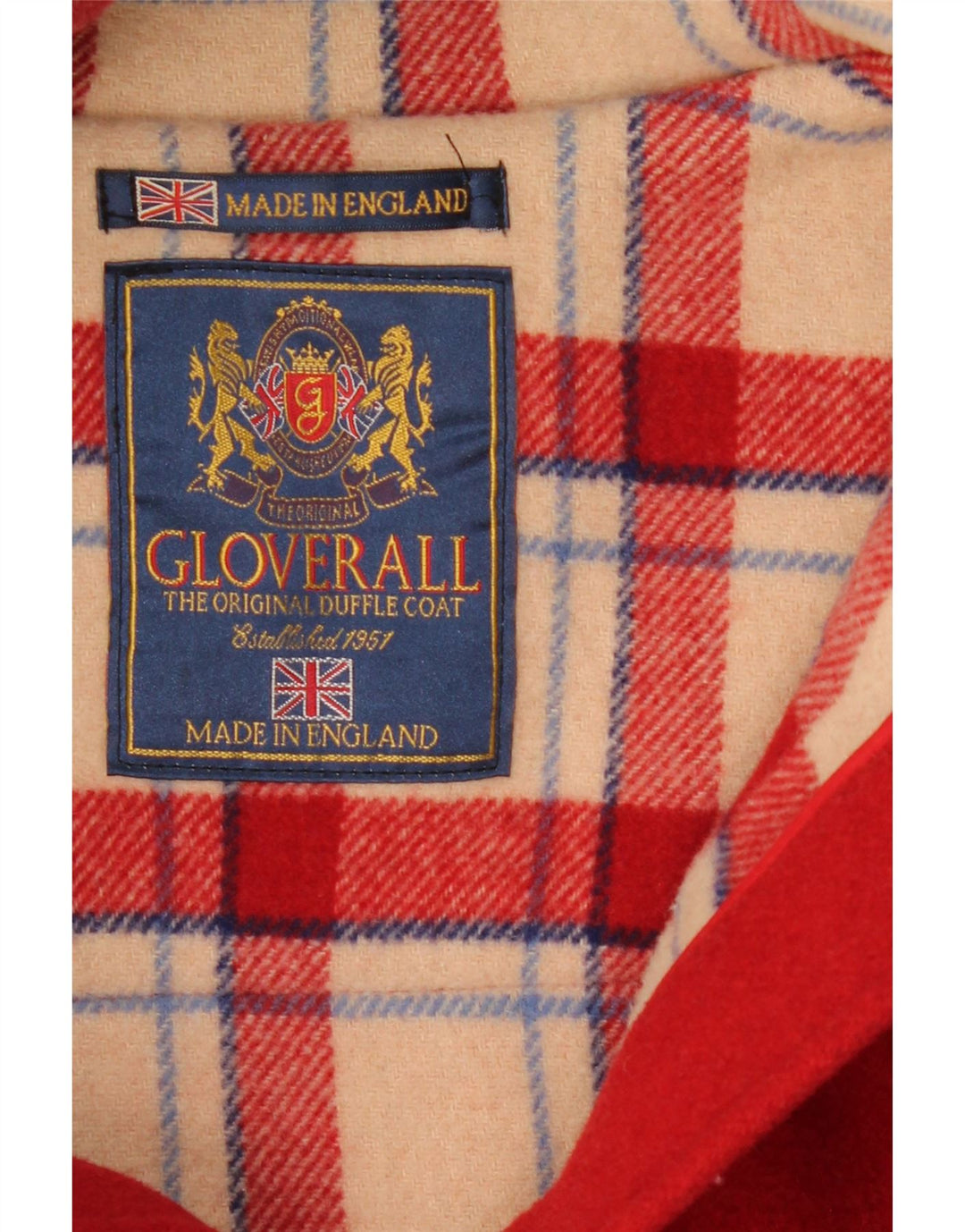 Gloverall Damen Dufflecoat mit Kapuze UK 18 XL Rot