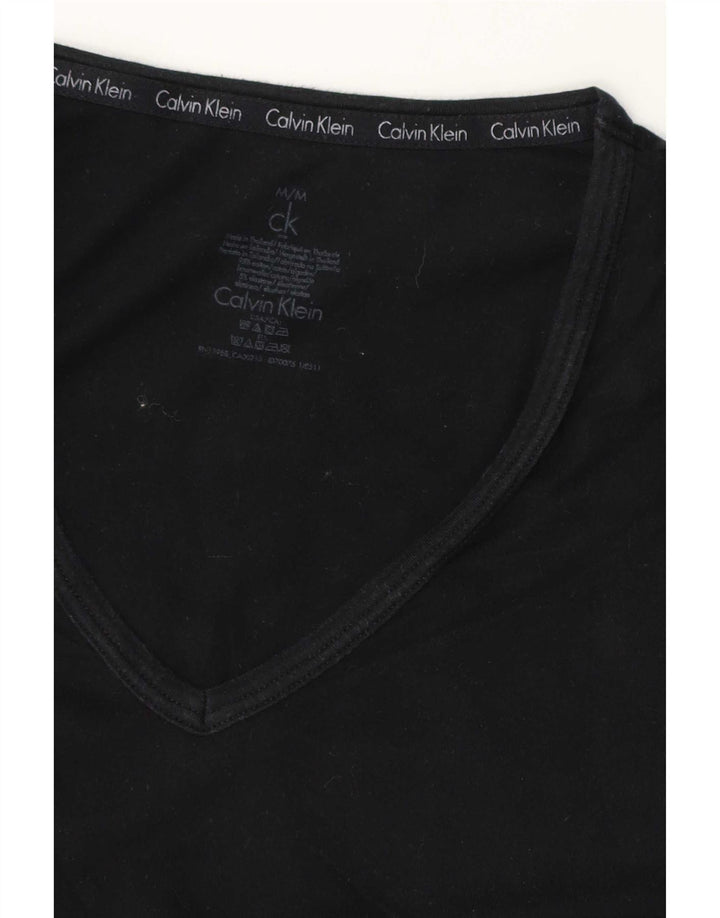 Calvin Klein Herren T-Shirt Top Medium Schwarz Baumwolle