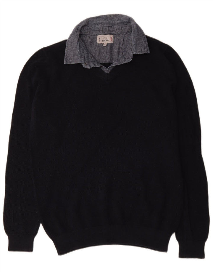 Marks & Spencer Herren-Pullover mit Rollkragen, reguläre Passform, Größe S, Marineblau