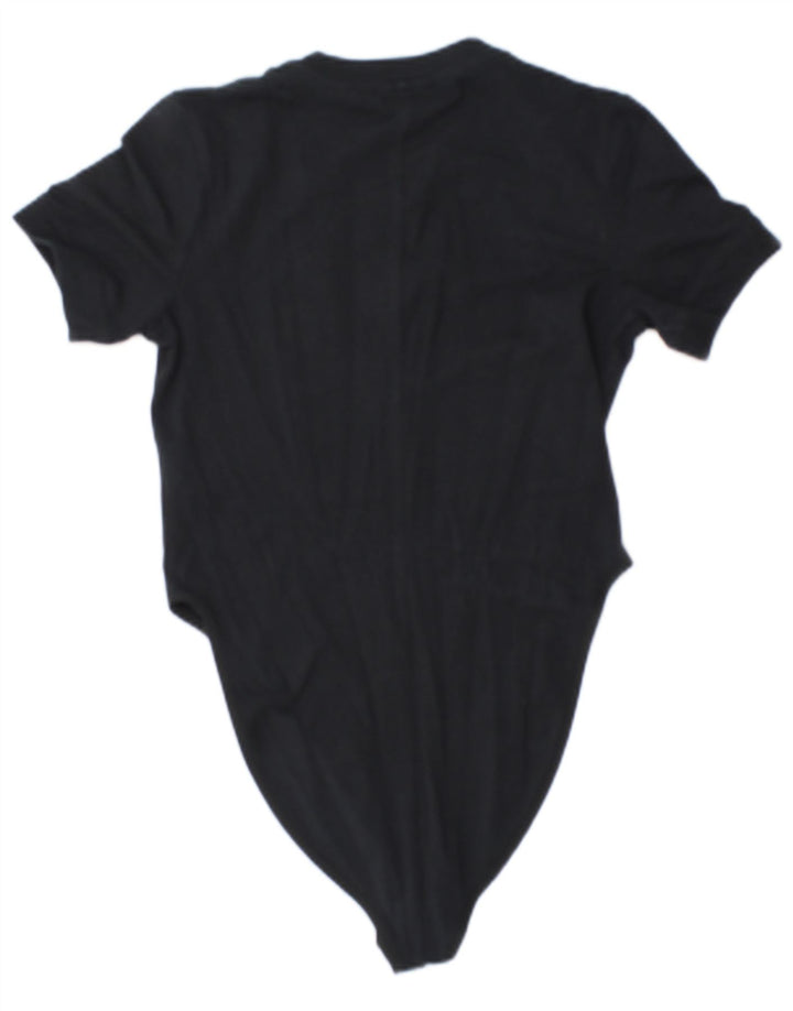 Nike Womens Graphic Bodysuit UK 12 Mittelschwarze Baumwolle