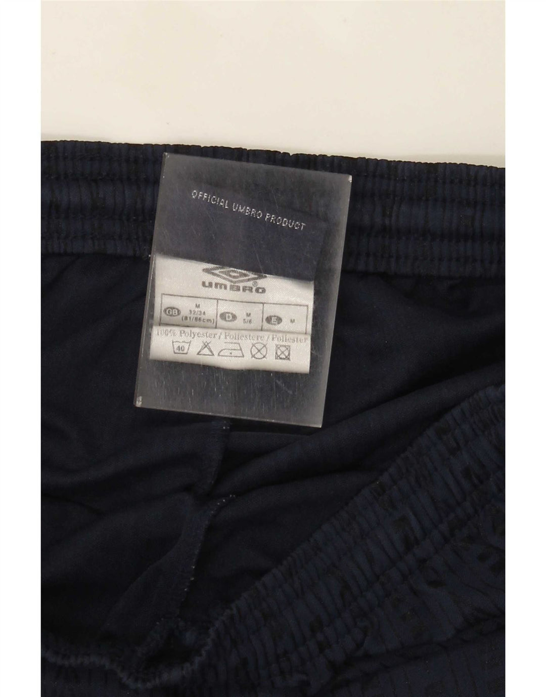Umbro Herren-Sport-Shorts mit Grafik, mittelgroß, marineblau, gestreift, Polyester