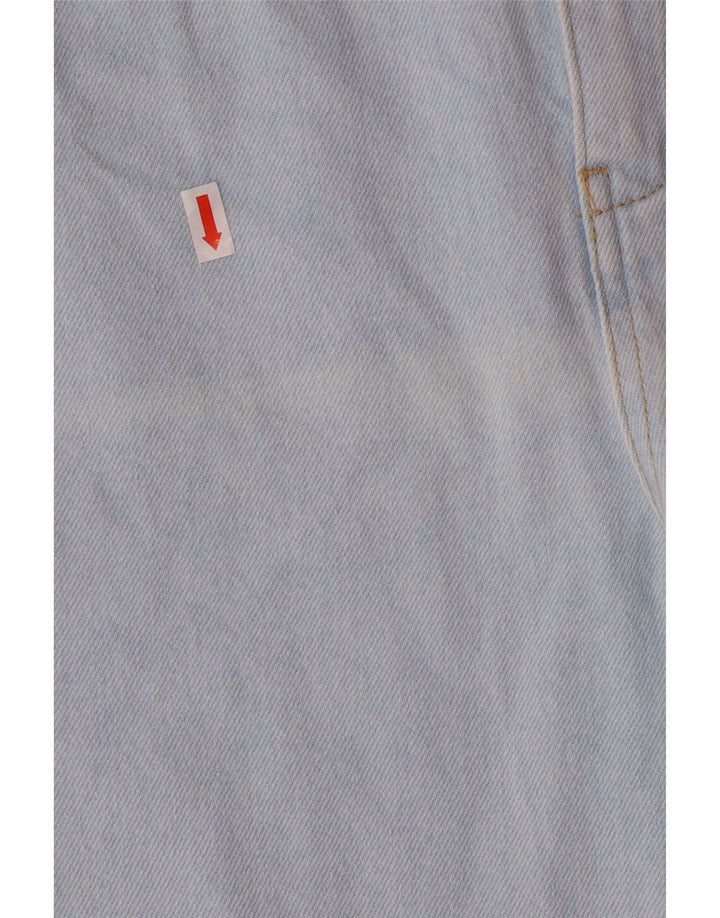 Zara Damen-Jeans mit hoher Taille und weitem Bein, EU 42, groß, W32, L26, blau, klassisch