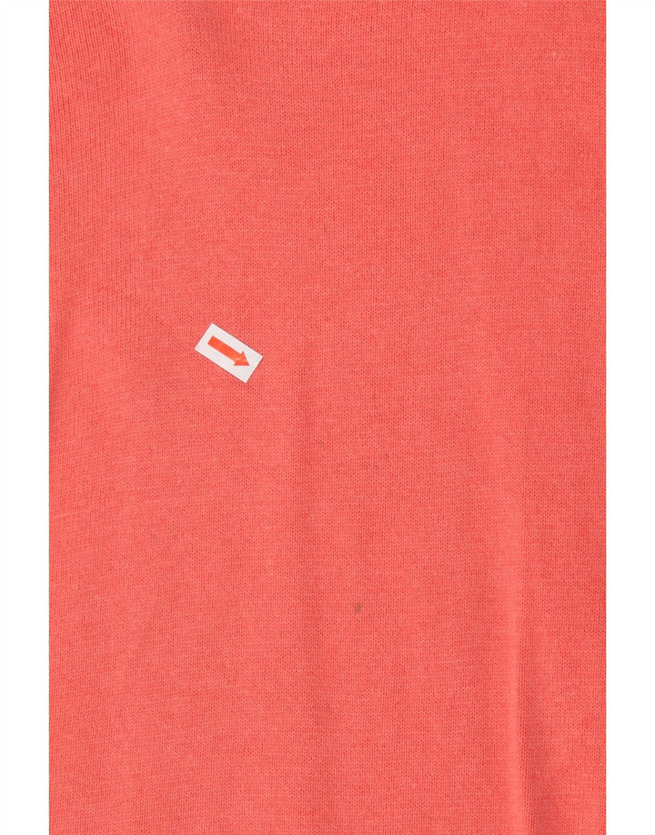 MASSIMO DUTTI Herren-Pullover mit V-Ausschnitt, groß, rosa Baumwolle