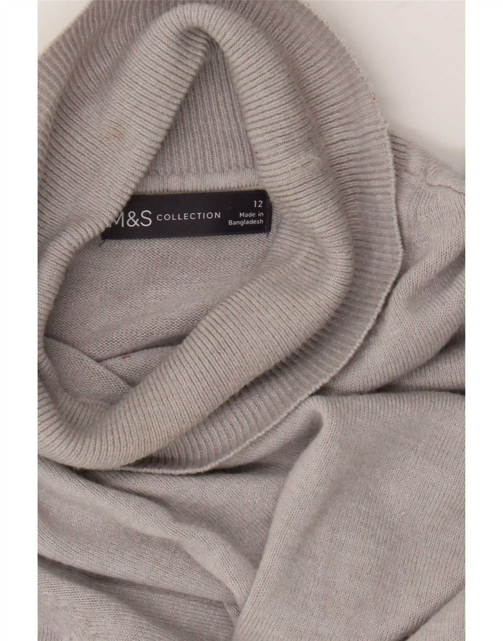 Marks & Spencer Rollkragenpullover für Damen, Gr. 12, Mittelgrau