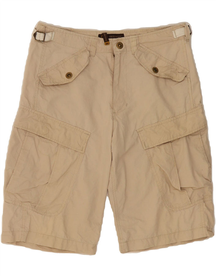 VINTAGE Mens Cargo Shorts IT 46 Small W30 Beige Cotton Vintage Vintage and Second-Hand Vintage from Messina Hembry 