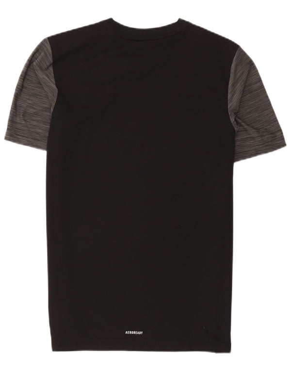 Adidas Jungen Aeroready Graphic T-Shirt Top 15-16 Jahre Grauer Farbblock