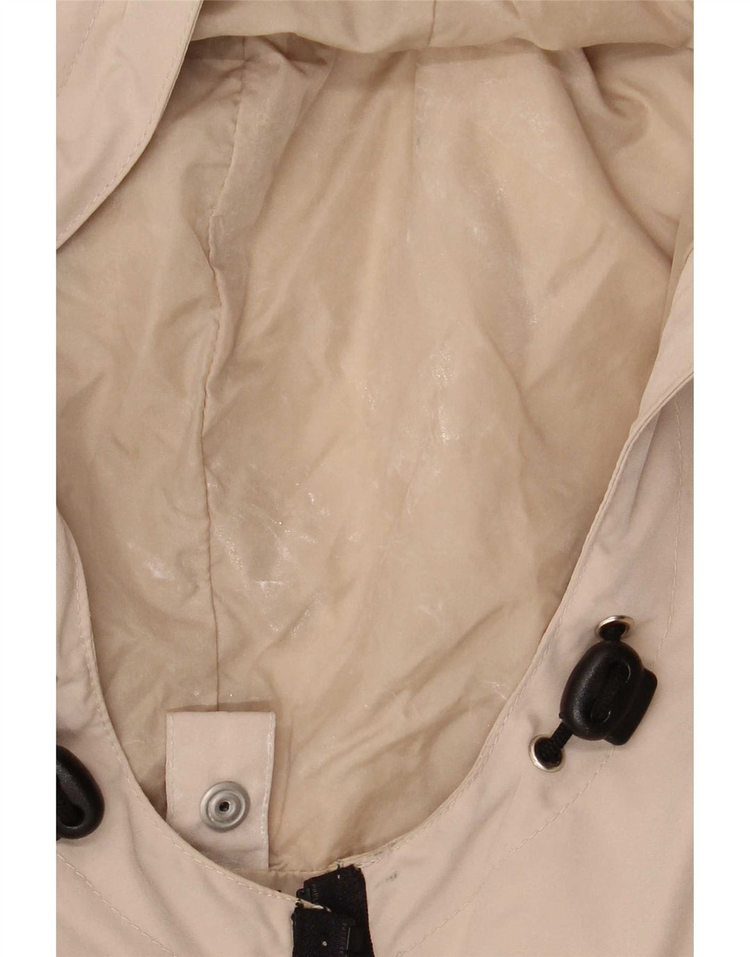 Armani Jeans Herren Kapuzen-Regenmantel IT 52 XL Beige Polyester