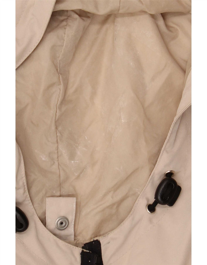 Armani Jeans Herren Kapuzen-Regenmantel IT 52 XL Beige Polyester