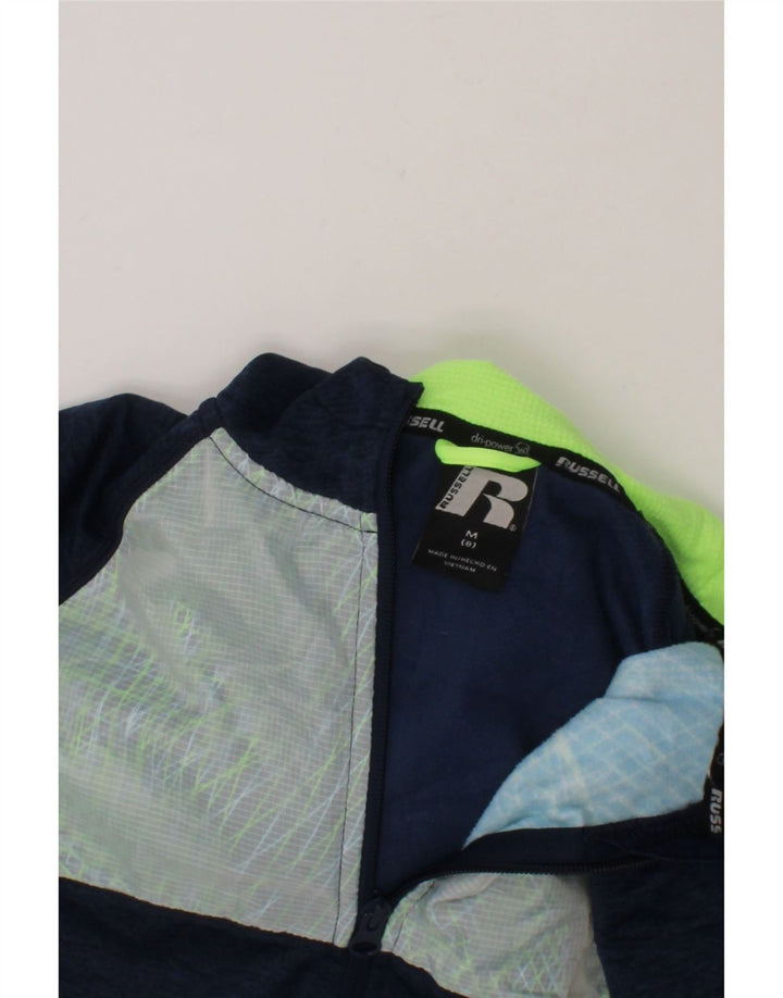 RUSSELL ATHLETIC Boys Zip Hoodie Sweater 7-8 Years Medium Navy Blue Vintage Russell Athletic and Second-Hand Russell Athletic from Messina Hembry 