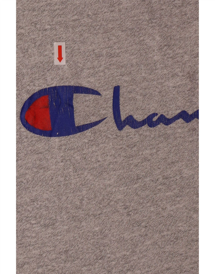 CHAMPION Herren-T-Shirt mit Grafik, mittelgrau gesprenkelte Baumwolle