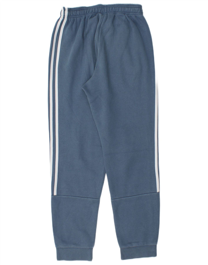 Adidas Herren-Trainingshose, Jogginghose, klein, aus blauer Baumwolle