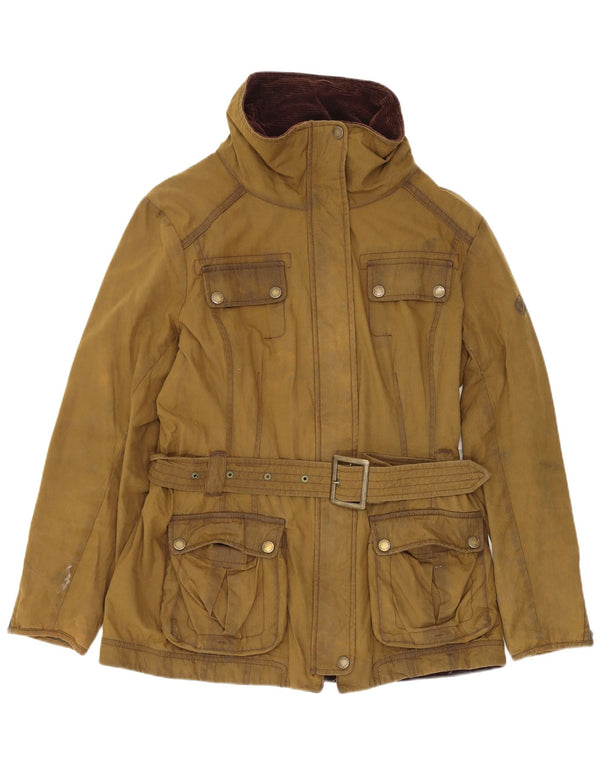 Henri Lloyd Damen-Oversize-Jacke aus gewachster Baumwolle, Gr. 10, Small Khaki