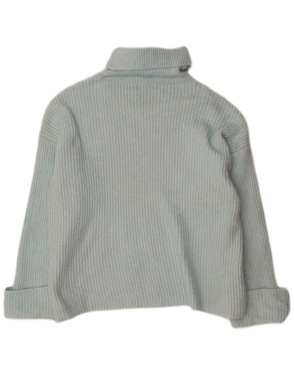 Marks & Spencer Womens Oversized Roll Neck Jumper Sweater UK 16 Large Blue