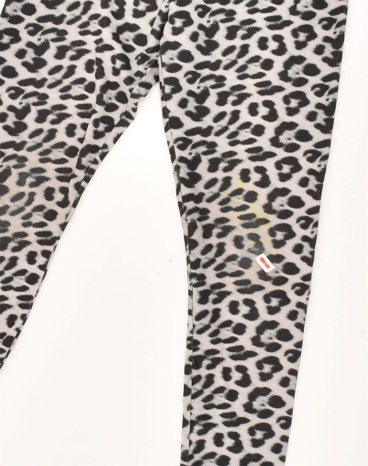 HURLEY Womens Leggings Small W26 L22  Grey Animal Print Polyester | Vintage Hurley | Thrift | Second-Hand Hurley | Used Clothing | Messina Hembry 