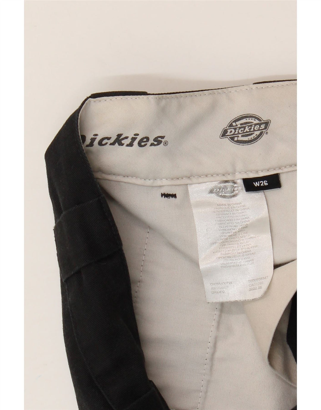 Dickies Damen-Chinohose mit weitem Bein, W26 L28, schwarzes Polyester