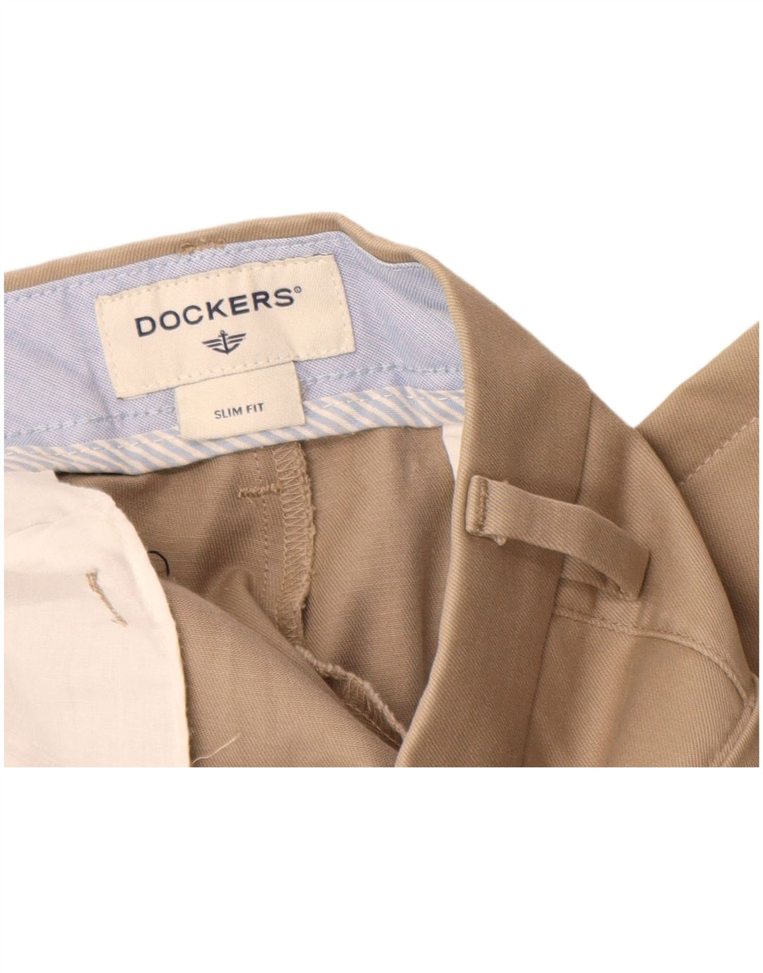 DOCKERS Herren Slim Fit Chinohose W32 L30 Beige Baumwolle
