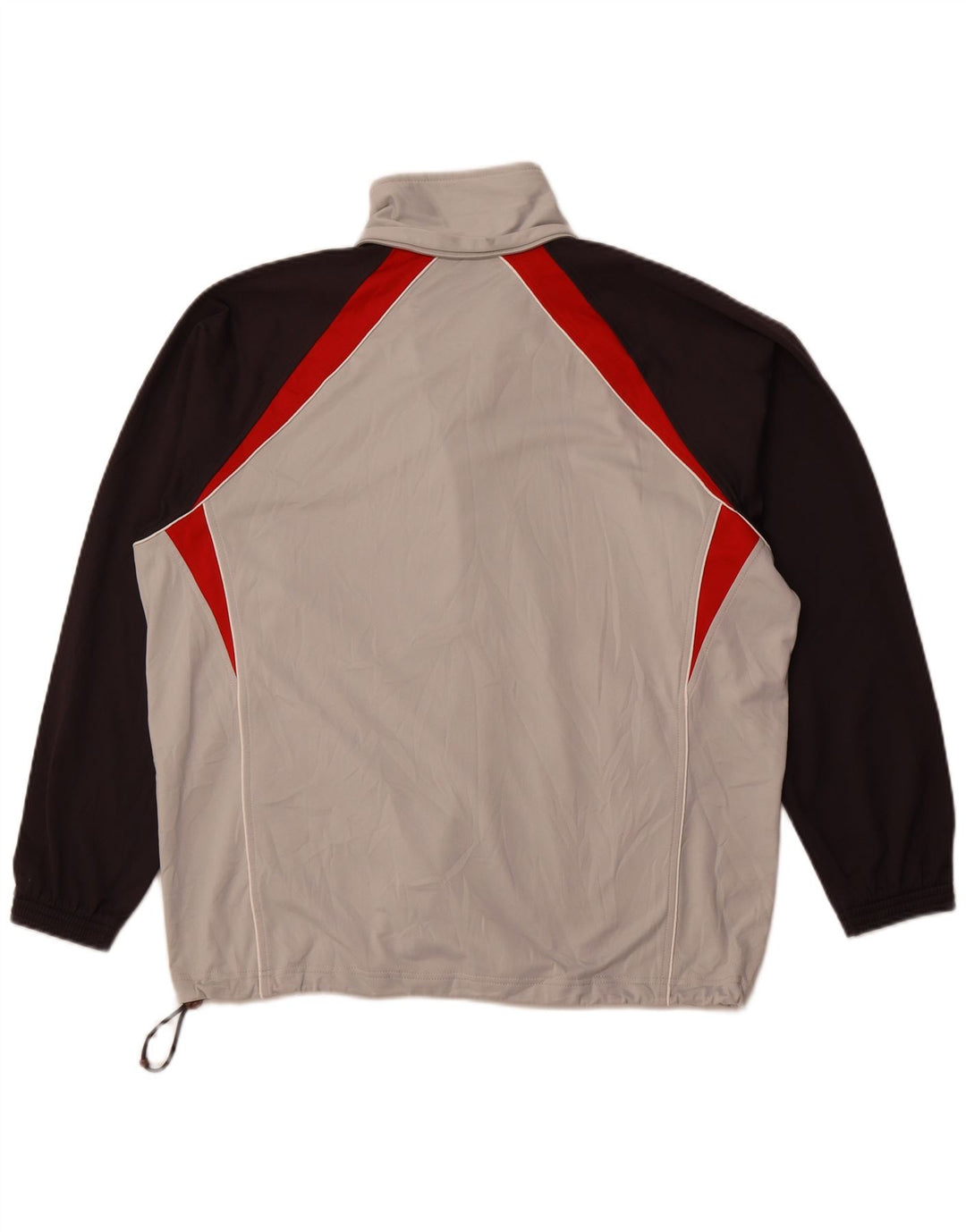 Champion Herren-Trainingsanzug-Top-Jacke, großes graues Colourblock-Polyester