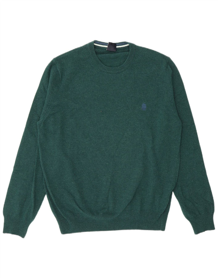 Marina Yachting Herren-Pullover mit Rundhalsausschnitt, mittelgrüne Wolle