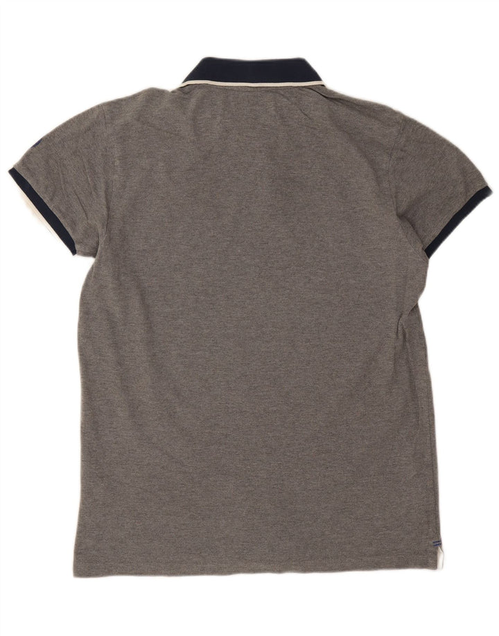 North Sails Herren-Poloshirt mit Grafik, groß, graue Baumwolle