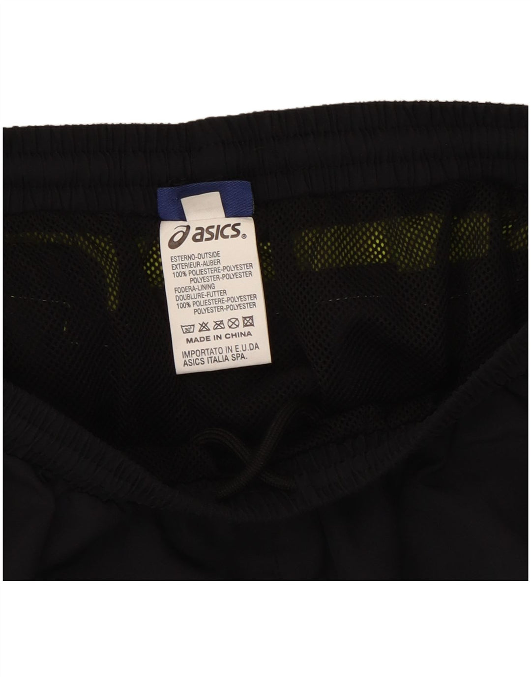 Asics Damen Sportshorts UK 12 Mittelschwarzes Colourblock-Polyester
